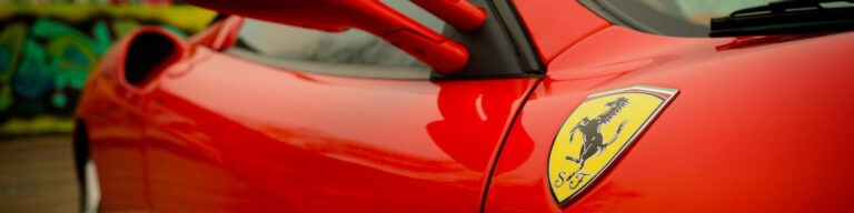 A red Ferrari